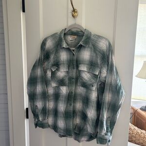 The North Face Green and White Plaid Women’s Shirt
